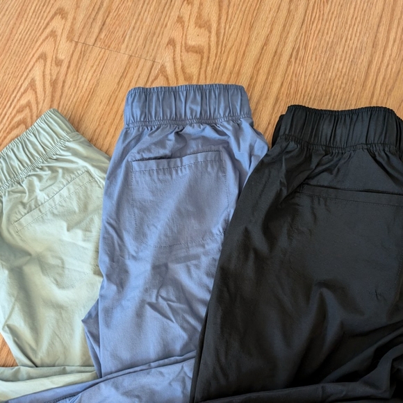 3 Pairs: Avalanche High Waisted Cropped Pants, Blue, Green, Black, Size Small - Picture 3 of 6